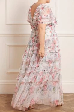 Needle & Thread Holding LTD Sweet Posy V-Neck Ruffle Gown 14 Needle & Thread Holding LTD Sweet Posy V-Neck Ruffle Gown