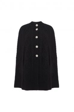Needle & Thread Holding LTD All - Womenswear Sylvie Cable Jewelled Knee Length Cape