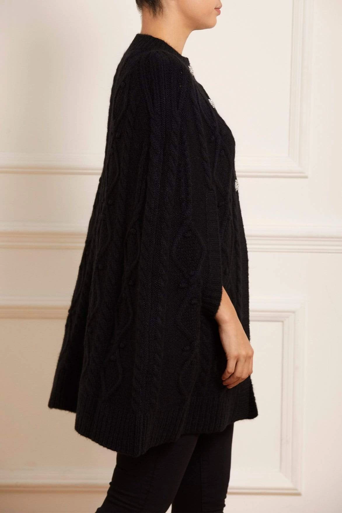 Needle & Thread Holding LTD All - Womenswear Sylvie Cable Jewelled Knee Length Cape 4 Needle & Thread Holding LTD All - Womenswear Sylvie Cable Jewelled Knee Length Cape