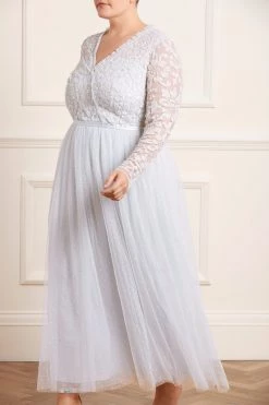 Needle & Thread Holding LTD Tempest V-Neck Bodice Ankle Gown