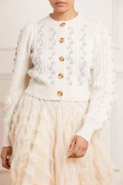 Needle & Thread Holding LTD Trailing Flowers Short Cardigan 10 Needle & Thread Holding LTD Trailing Flowers Short Cardigan