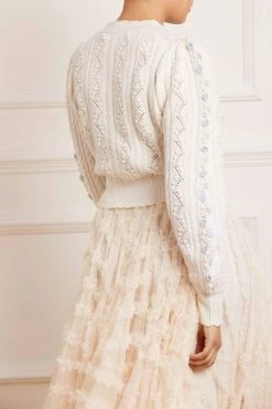 Needle & Thread Holding LTD Trailing Flowers Short Cardigan 14 Needle & Thread Holding LTD Trailing Flowers Short Cardigan