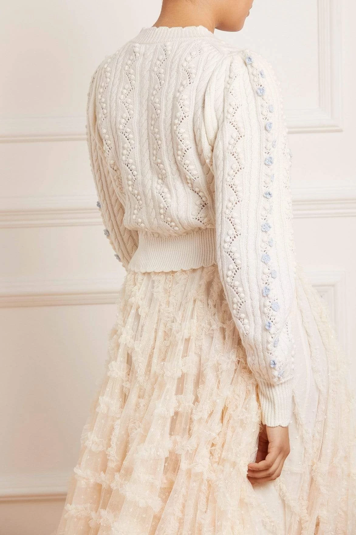 Needle & Thread Holding LTD Trailing Flowers Short Cardigan 7 Needle & Thread Holding LTD Trailing Flowers Short Cardigan