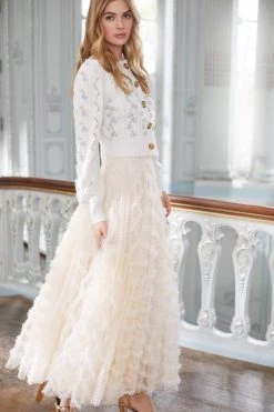 Needle & Thread Holding LTD Trailing Flowers Short Cardigan 15 Needle & Thread Holding LTD Trailing Flowers Short Cardigan