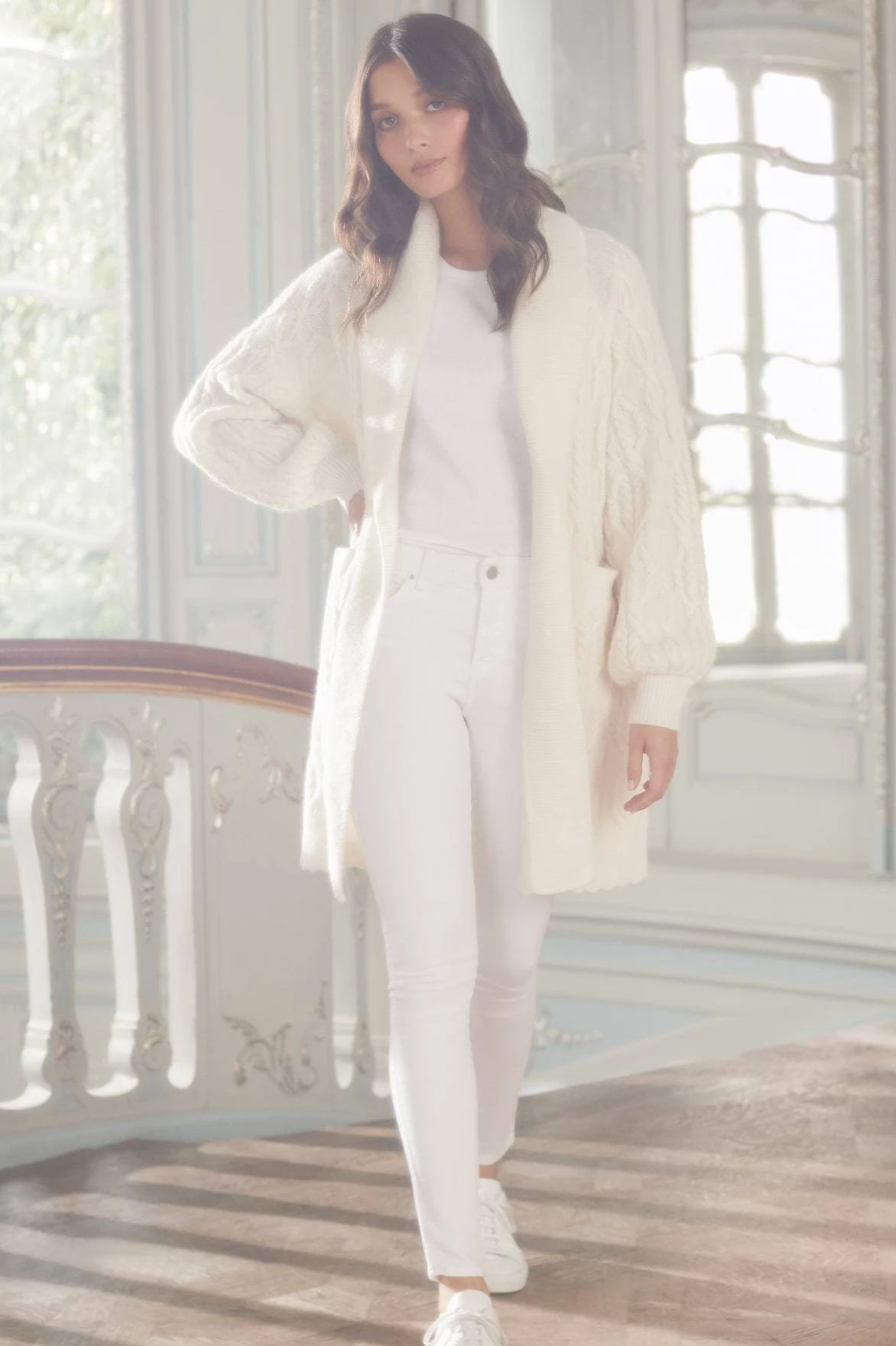 Needle & Thread Holding LTD All - Womenswear Twisted Cable Knee Length Cardigan 1 Needle & Thread Holding LTD All - Womenswear Twisted Cable Knee Length Cardigan