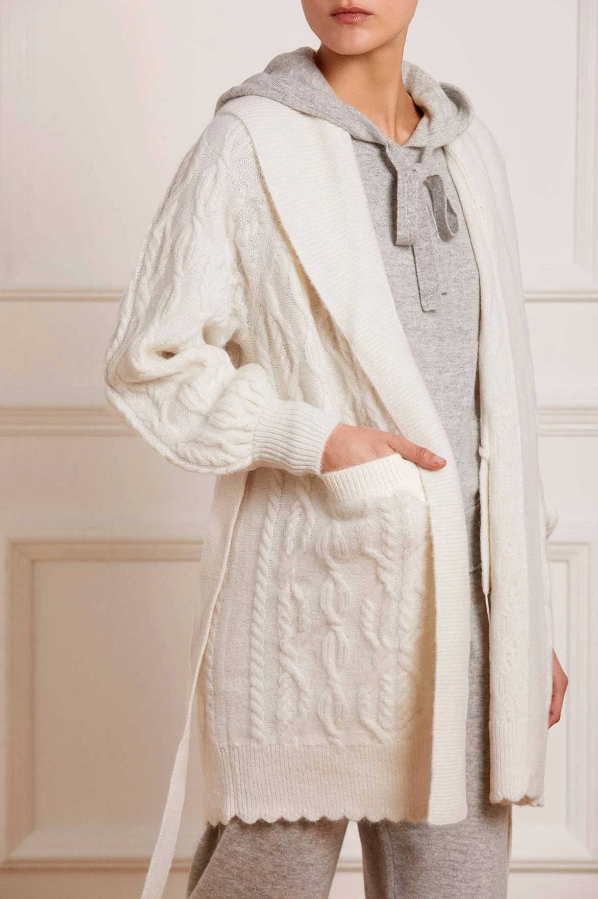 Needle & Thread Holding LTD All - Womenswear Twisted Cable Knee Length Cardigan 3 Needle & Thread Holding LTD All - Womenswear Twisted Cable Knee Length Cardigan