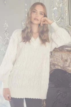 Needle & Thread Holding LTD All - Womenswear Twisted Cable Longline Jumper