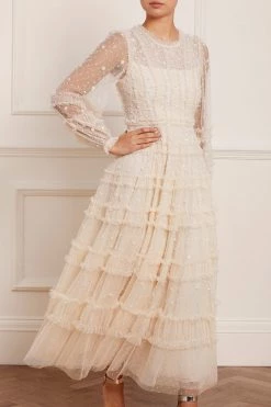 Needle & Thread Holding LTD Violet Shimmer Ankle Gown