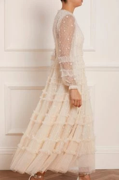 Needle & Thread Holding LTD Violet Shimmer Ankle Gown