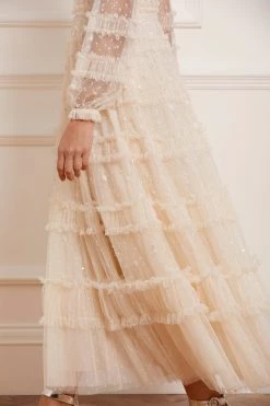 Needle & Thread Holding LTD Violet Shimmer Ankle Gown