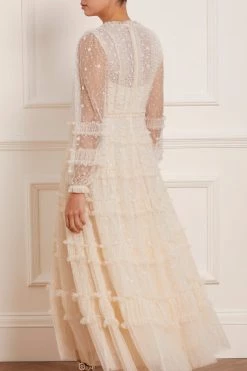 Needle & Thread Holding LTD Violet Shimmer Ankle Gown