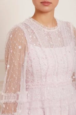 Needle & Thread Holding LTD Violet Shimmer Micro Mini Dress New Arrivals