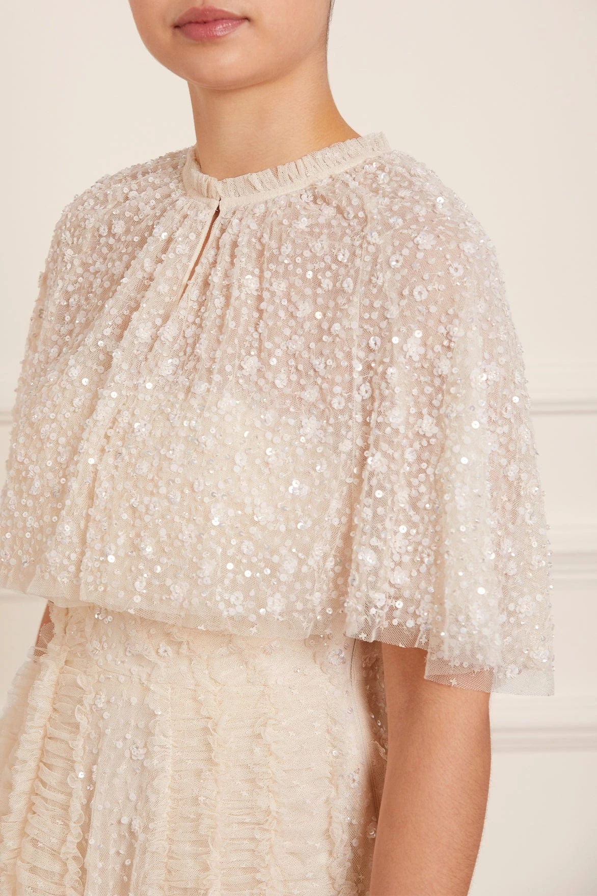 Needle & Thread Holding LTD Violet Shimmer Short Cape 1 Needle & Thread Holding LTD Violet Shimmer Short Cape