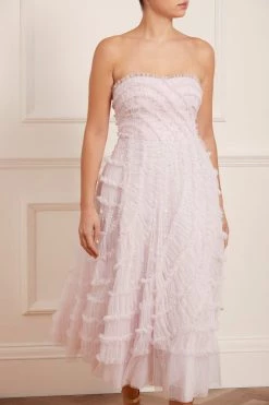 Needle & Thread Holding LTD Violet Shimmer Strapless Corset Ballerina Dress New Arrivals