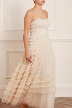 Needle & Thread Holding LTD New Arrivals Violet Shimmer Strapless Corset Gown