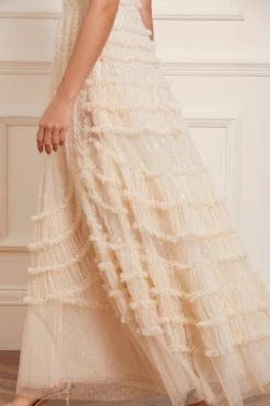 Needle & Thread Holding LTD New Arrivals Violet Shimmer Strapless Corset Gown