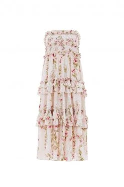 Needle & Thread Holding LTD All - Womenswear Waltzing Blooms Cotton Smocked Bandeau Ballerina Dress