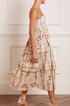 Needle & Thread Holding LTD All - Womenswear Waltzing Blooms Cotton Smocked Bandeau Ballerina Dress 12 Needle & Thread Holding LTD All - Womenswear Waltzing Blooms Cotton Smocked Bandeau Ballerina Dress