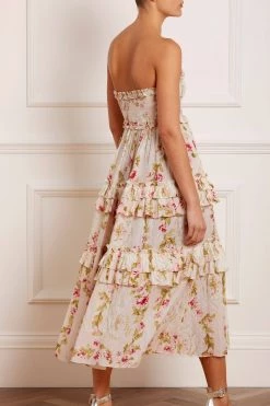 Needle & Thread Holding LTD All - Womenswear Waltzing Blooms Cotton Smocked Bandeau Ballerina Dress 16 Needle & Thread Holding LTD All - Womenswear Waltzing Blooms Cotton Smocked Bandeau Ballerina Dress