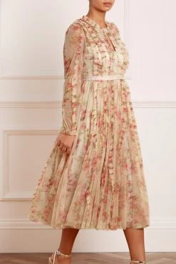 Needle & Thread Holding LTD Waltzing Blooms Garden Round Neck Ballerina Dress