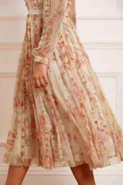 Needle & Thread Holding LTD Waltzing Blooms Garden Round Neck Ballerina Dress