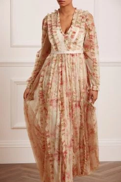 Needle & Thread Holding LTD All - Womenswear Waltzing Blooms Garden V-Neck Gown 10 Needle & Thread Holding LTD All - Womenswear Waltzing Blooms Garden V-Neck Gown