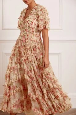 Needle & Thread Holding LTD Waltzing Blooms Grace Ankle Gown All - Womenswear