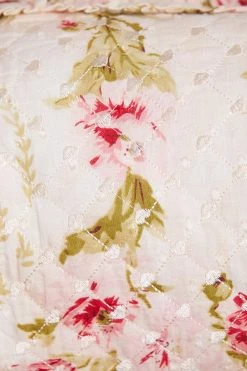 Needle & Thread Holding LTD Waltzing Blooms Medium Quilted Makeup Bag